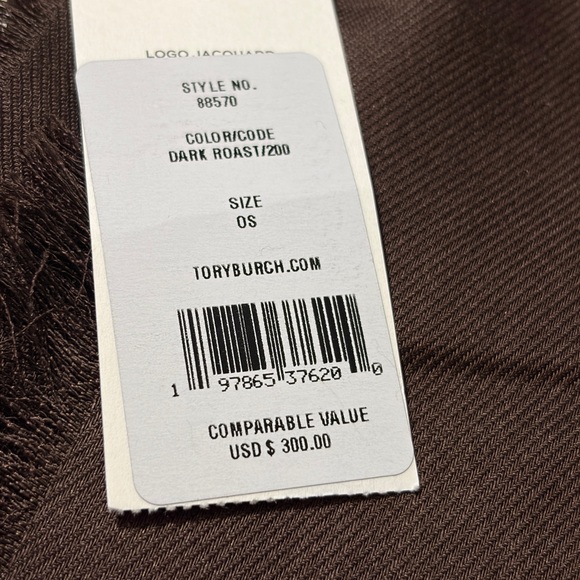 Tory Burch Dark Roast Fringe Scarf - Picture 9 of 10
